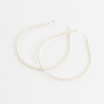 Hand made basic pearl beaded headband,Bridal Headband, Skinny Pearl Wedding Headband-2 size