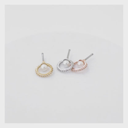 Rhinestone and pearl Tragus Labret Cartilage Ring Piercing cubic circle Pushpin Forward Helix Earring Helix Piercing screw back ball ,Cartilage piercing ,Tragus Earrings