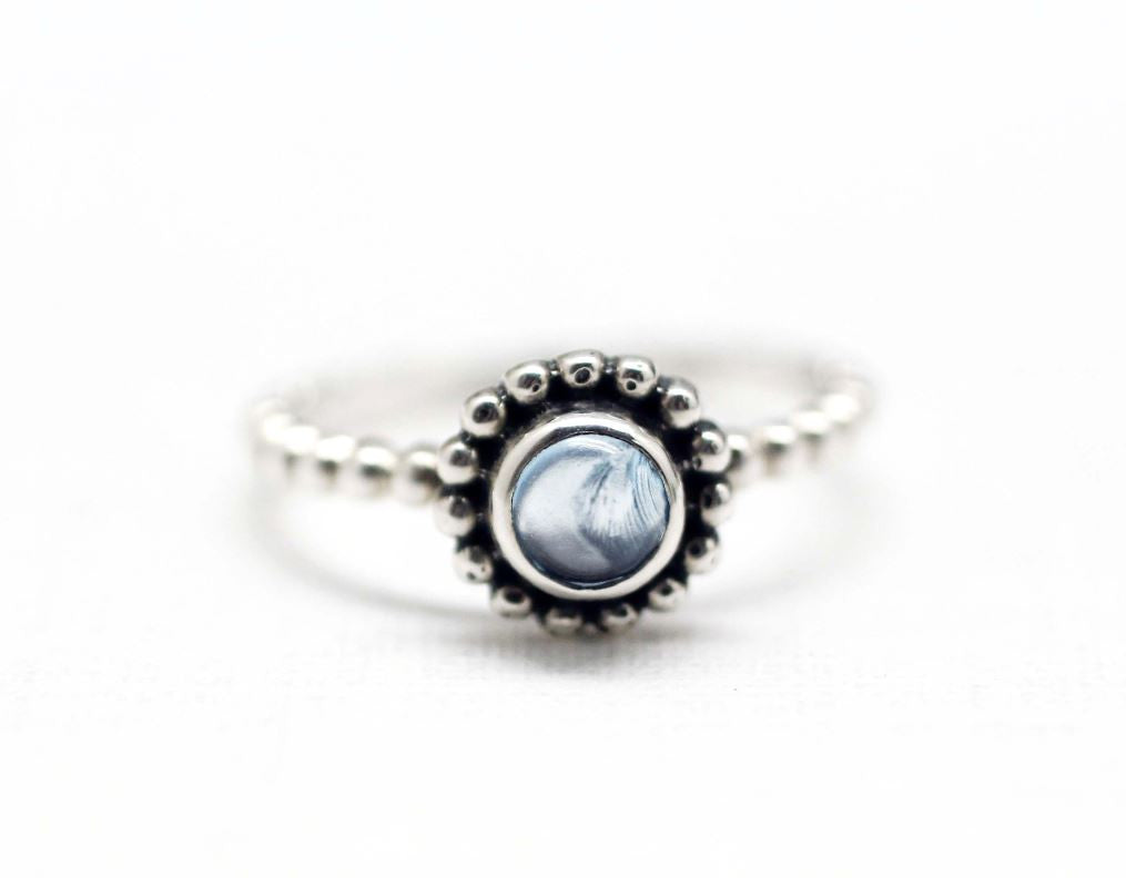 925 Sterling Silver Birthstone Stacking Rings,Stackable Birthstone Ring