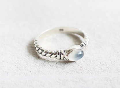 925 Sterling Silver Birthstone Moonstone Ring