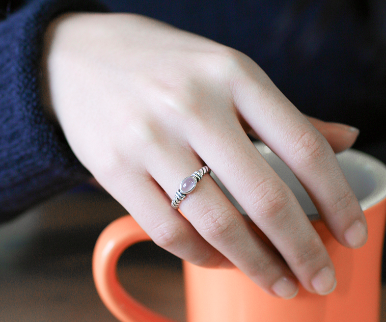 925 Sterling Silver Birthstone Moonstone Ring