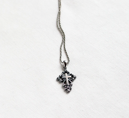 925 Sterling silver Antique Cross Pendant Necklace