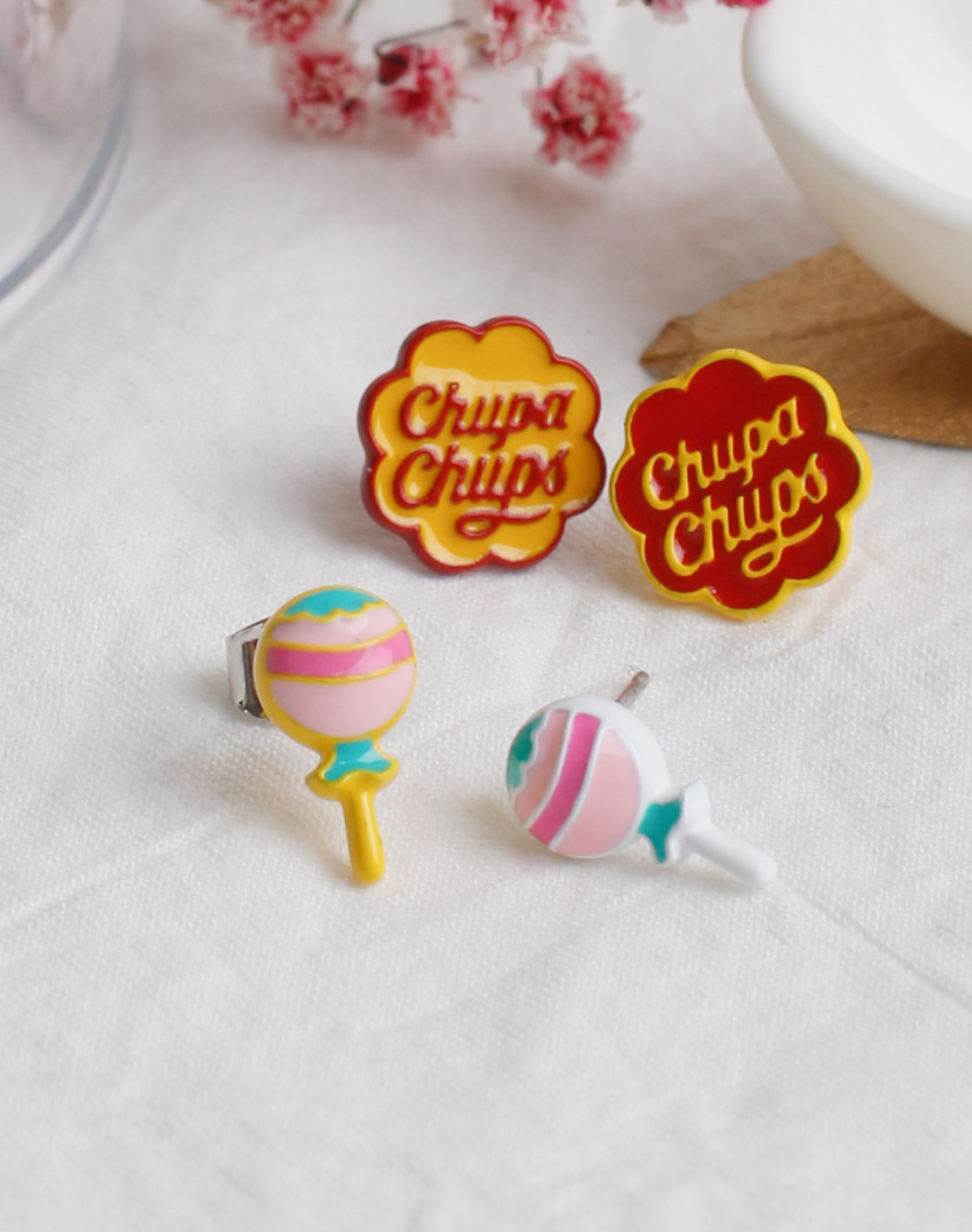 Chupa Chups Stud Earrings , Candy Earrings,  Lollipop earrings