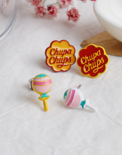 Chupa Chups Stud Earrings , Candy Earrings,  Lollipop earrings