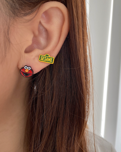 Sesame Street Stud Earrings , Monster And Elmo Earrings,Bert And Ernie earrings