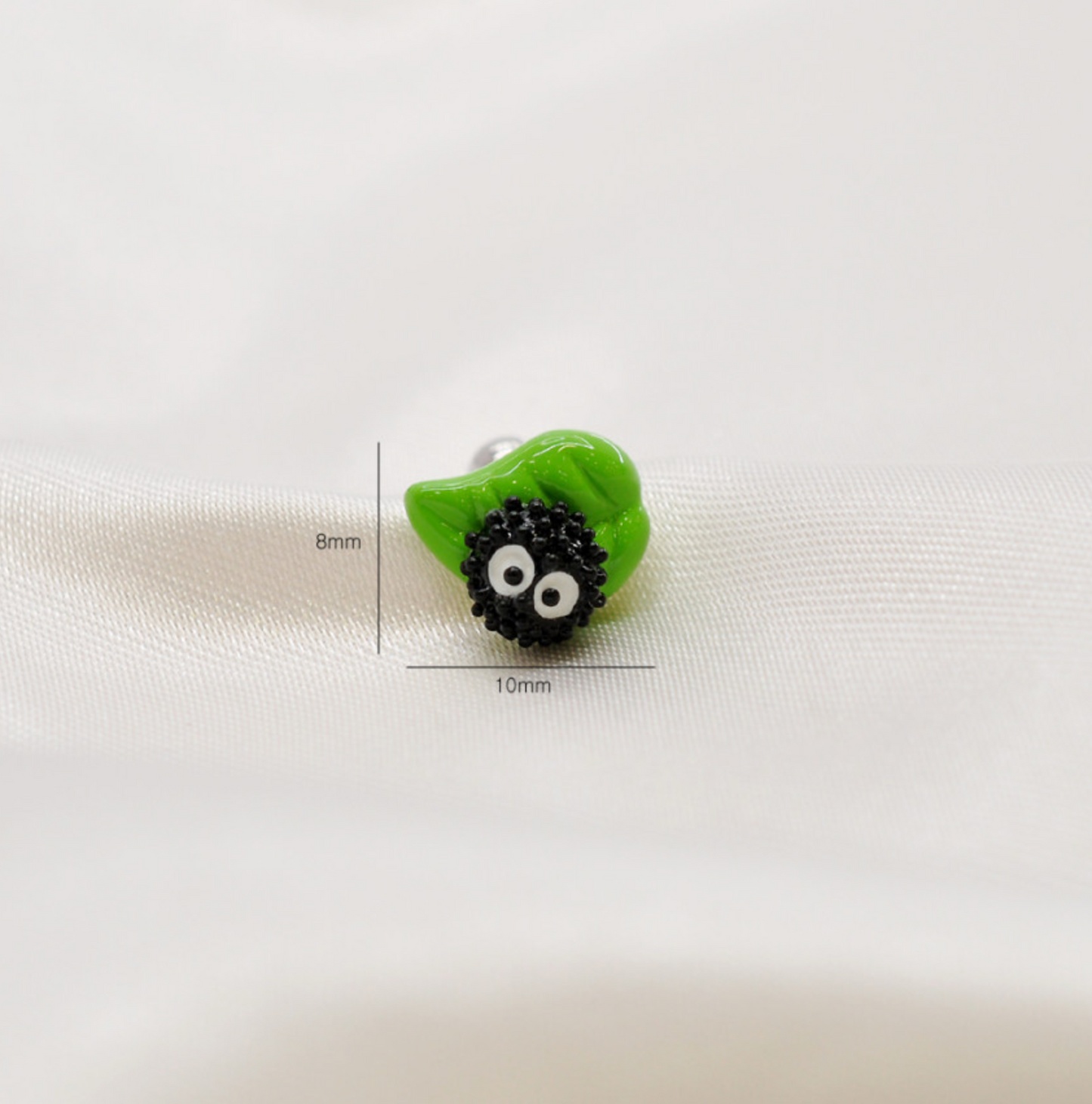 Ghibli Studio Spirited Away, No-Face earrings, Kaonash, Susuwatari  Screwback Barbells Ear Piercing ,My neighbor Totoro Surgical Steel Screw Back Ear Stud