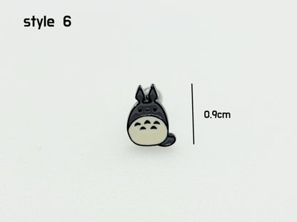 Totoro Screwback Barbells Ear Piercing ,My neighbor Totoro Surgical Steel Screw Back Ear Stud 2.