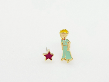 The Little Prince's Beautiful earrings set of 4 character Stud earrings