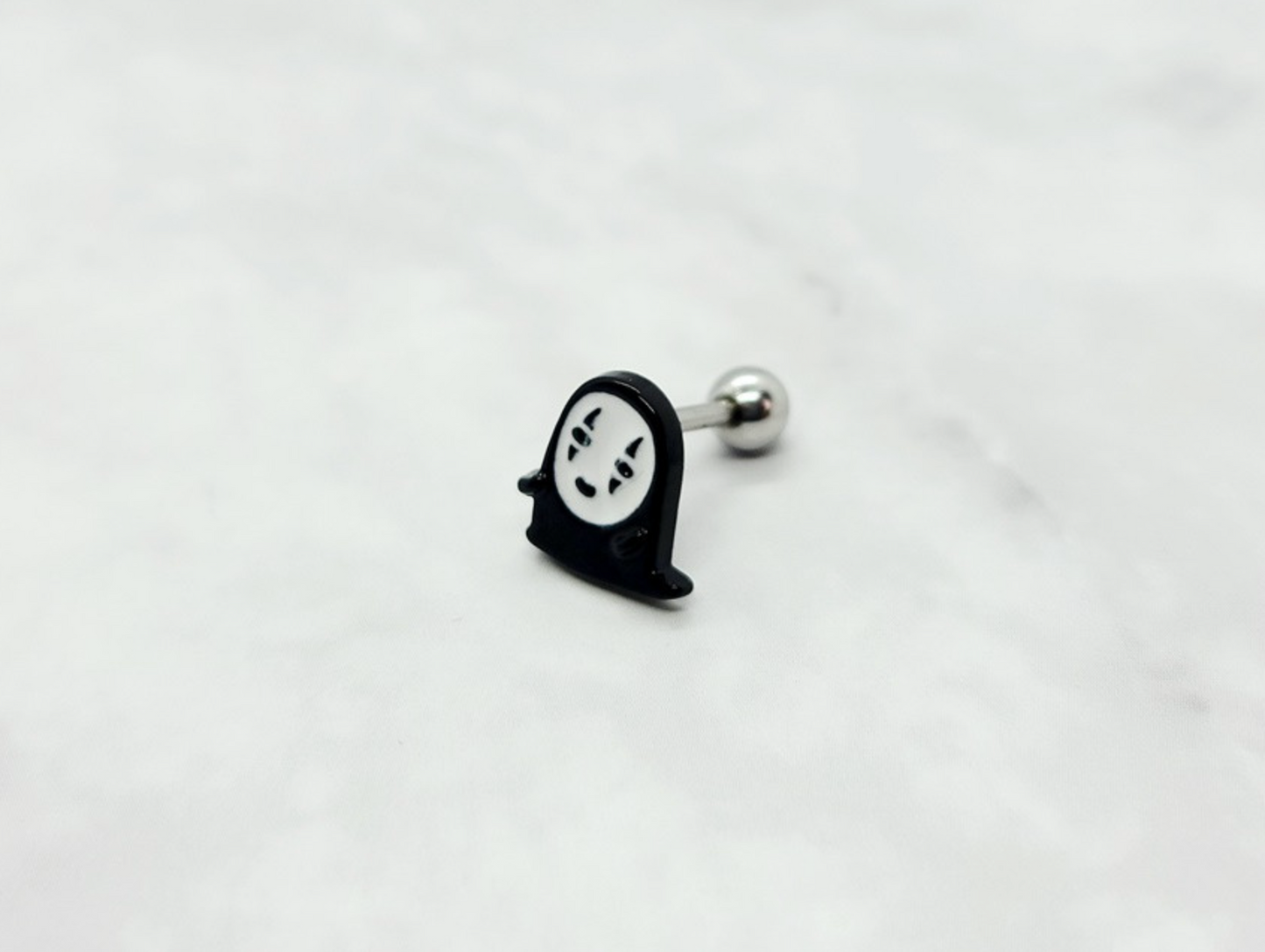 Ghibli Studio Spirited Away, No-Face earrings, Kaonash, Susuwatari  Screwback Barbells Ear Piercing ,My neighbor Totoro Surgical Steel Screw Back Ear Stud