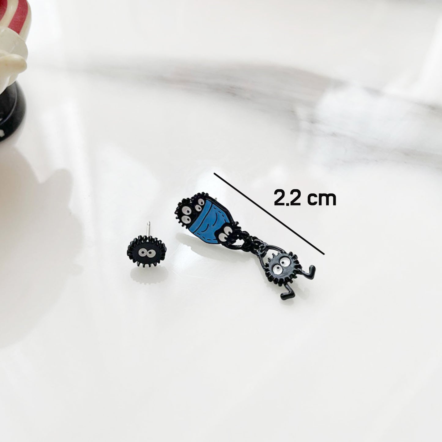 Spirited Away earrings ,Susuwatari drop Earrings  My neighbor Totoro stud earrings