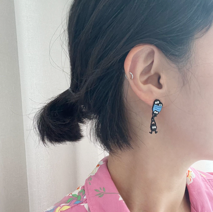 Spirited Away earrings ,Susuwatari drop Earrings  My neighbor Totoro stud earrings