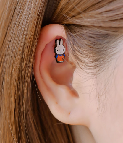 Cute Miffy rabbit characters Screwback screw back ball, Barbells Ear Piercing ,Surgical Steel Screw Back Ear Stud,Cartilage earrings