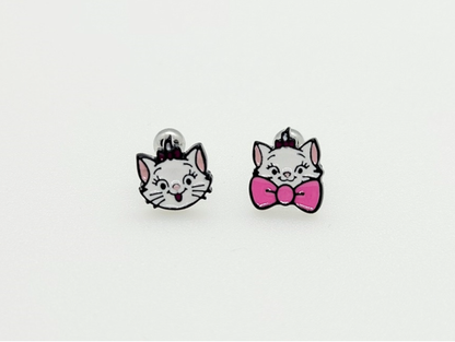 Cute Disney characters Marie cat, Dumbo crew back Barbells Ear Piercing, Surgical Steel cartilage stud, helix stud, tragus conch