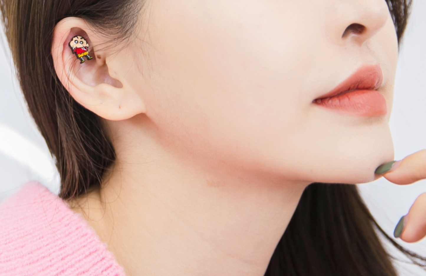 Cute Cartoon characters Kawaii Kureyon Shin Chan and Shiro Screwback screw back ball, Barbells Ear Piercing ,Surgical Steel Screw Back Ear Stud, Cartilage earrings