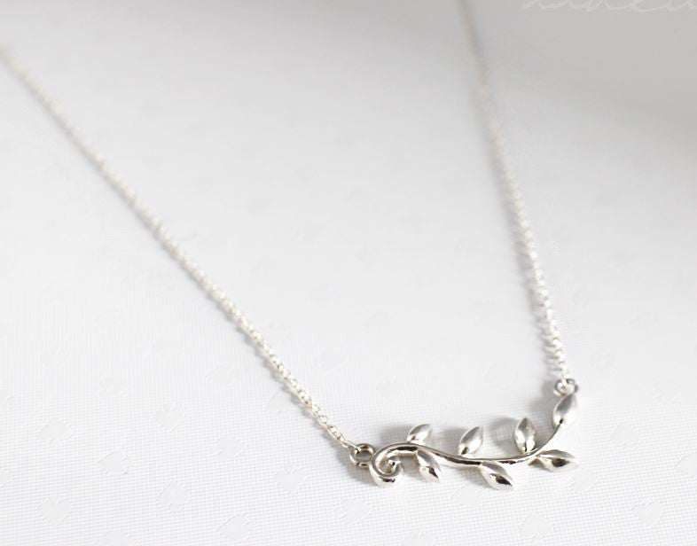 925 sterling silver Delicate Branch Necklace 3 colors, N1067S