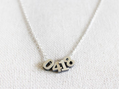 925 sterling silver Number Necklace , Personalized Number Necklace ,Number paendant Necklace