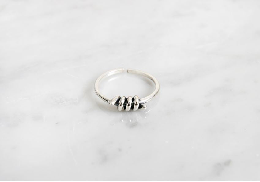 925 sterling silver Wire Coiled Cuff Ring