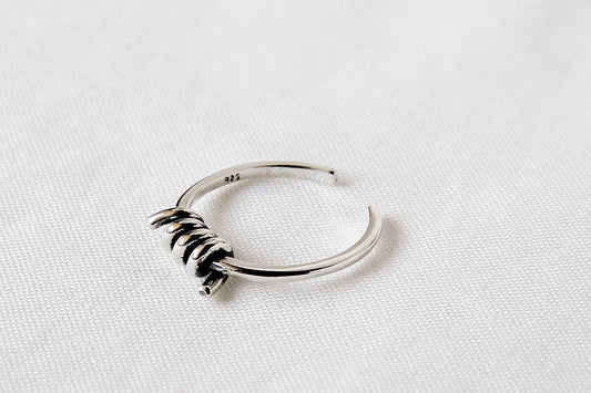 925 sterling silver Wire Coiled Cuff Ring