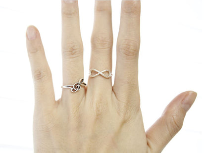 925 Sterling Silver Personalized Infinity Ring, R0830S