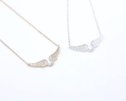 925 Sterling Silver Horseshoe and Angel Wing925 Sterling Silver Horseshoe Angel Wings detailed with CZ Necklace,Angel Wing Necklace, Cubic Zirconia Pendants detailed with CZ Necklace