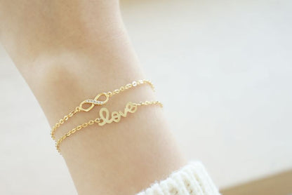LOVE Bracelet in Gold / Silver (925 sterling silver/plated over Brass)