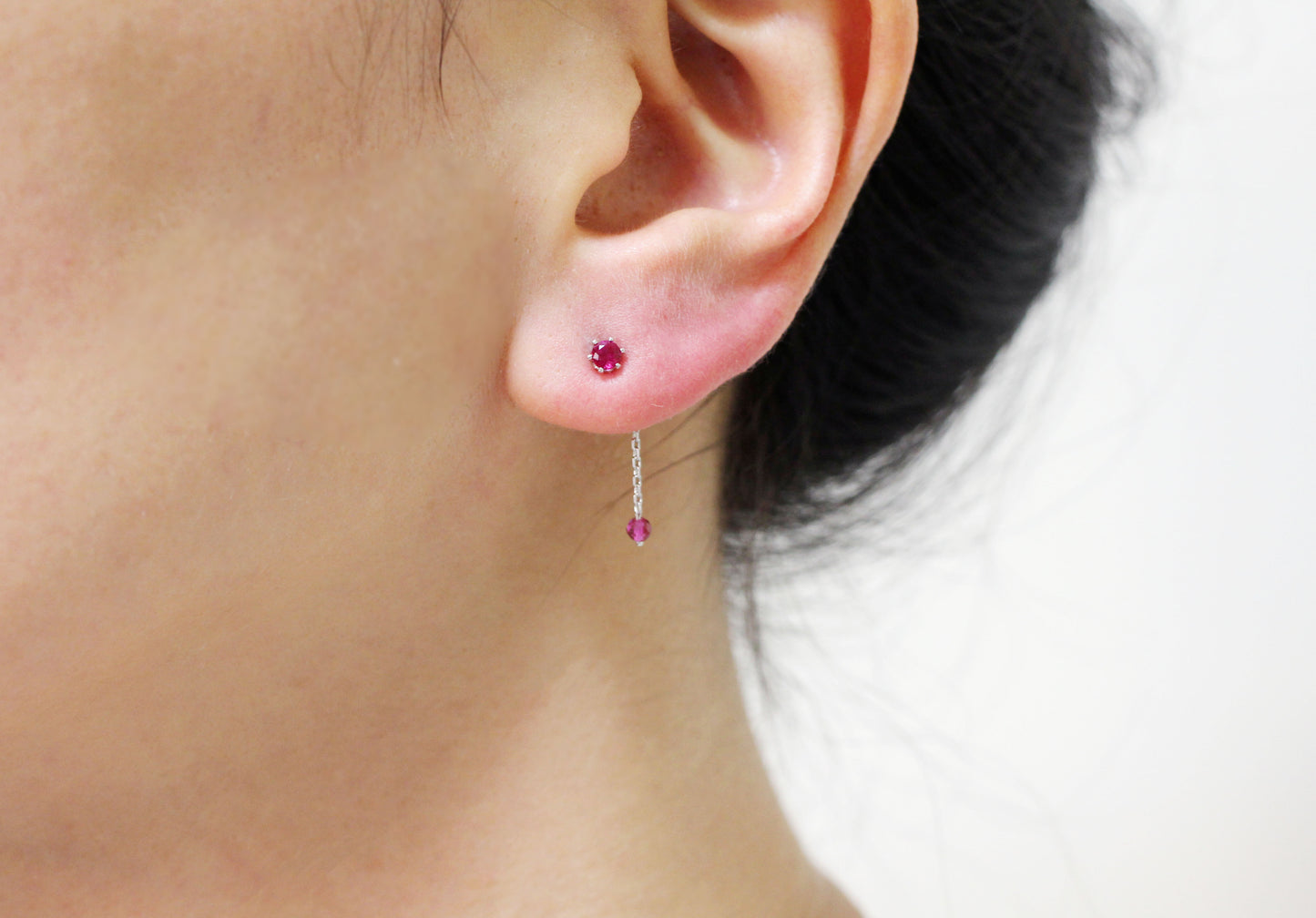 925 Sterling Silver Tiny Gemstones drop dangle Earrings ,Dangle cubic string earrings