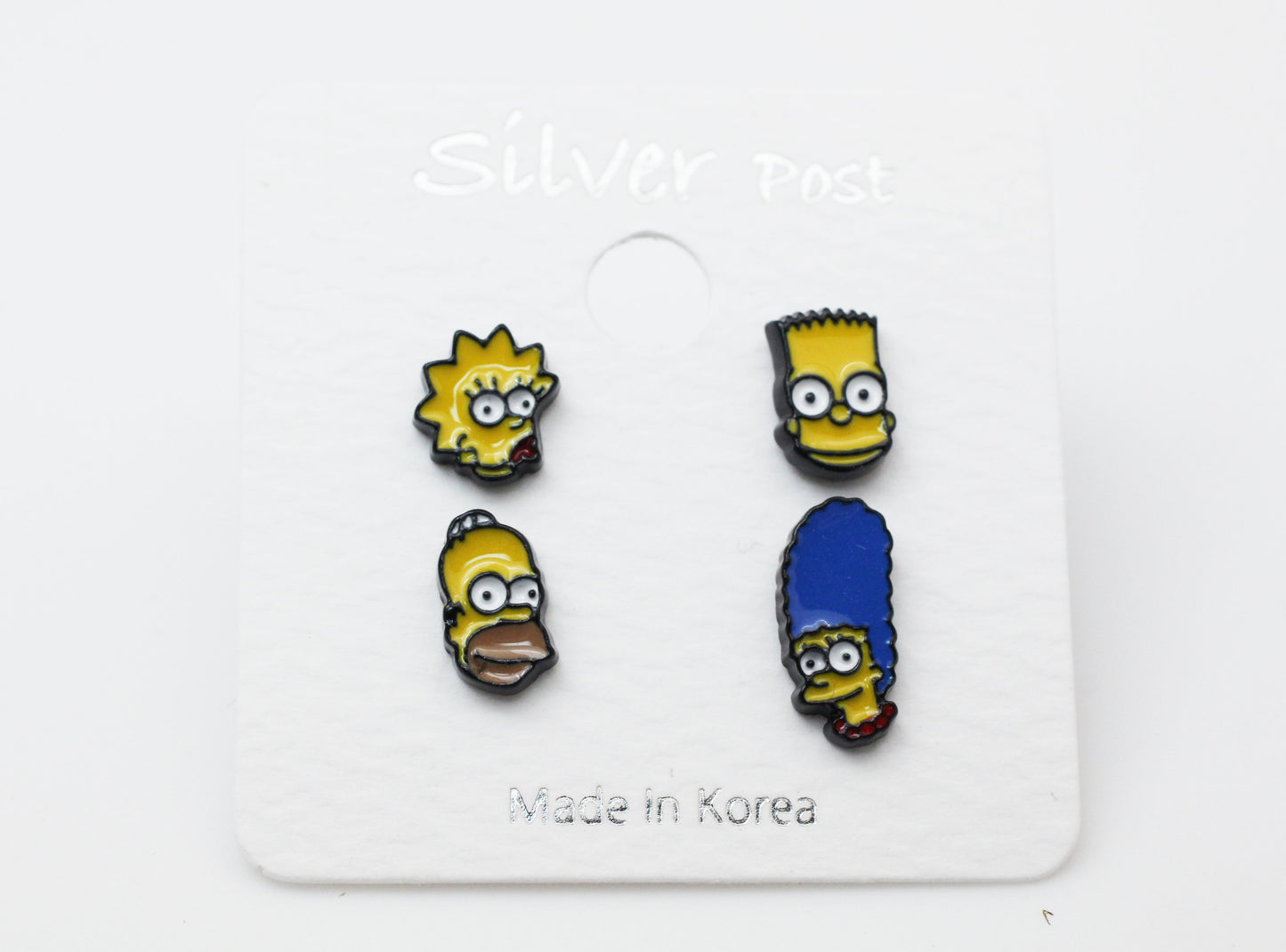 The Simpsons Stud Earrings ,Homer Simpsons ,Marjorie Simpson,Bart Simpson And Margaret Simpsons Earrings, Cartoon Earrings, Animated sitcom