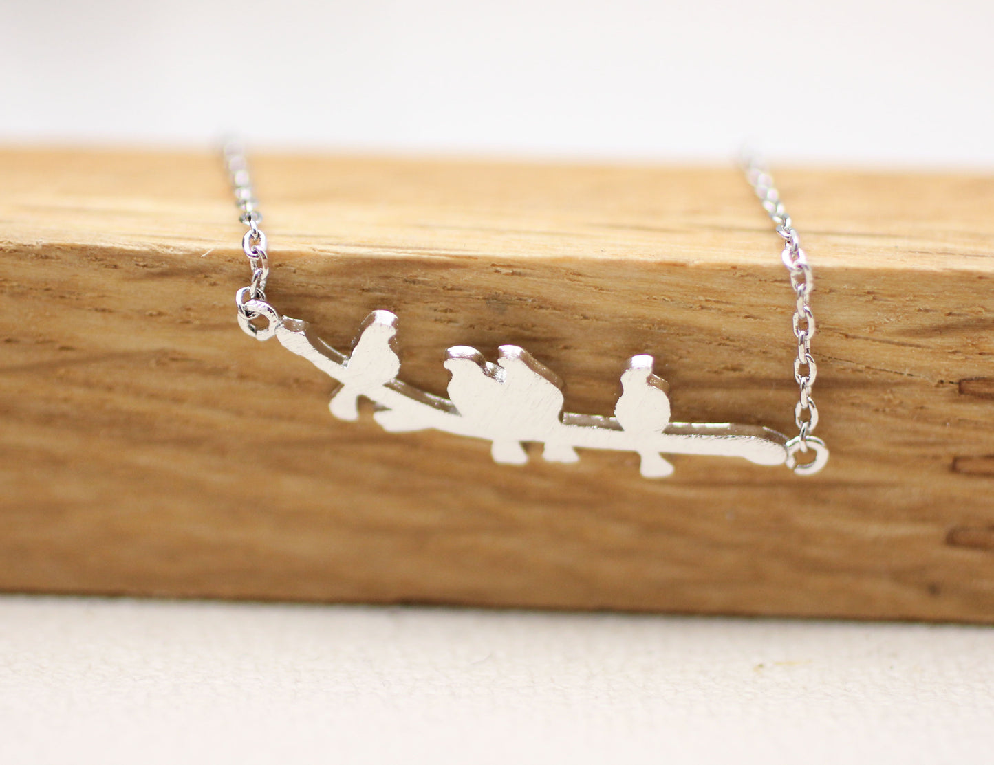 Birds on Branch Necklace, Leaves Branch Necklace Leaf and Birds Necklace, Branch Necklace