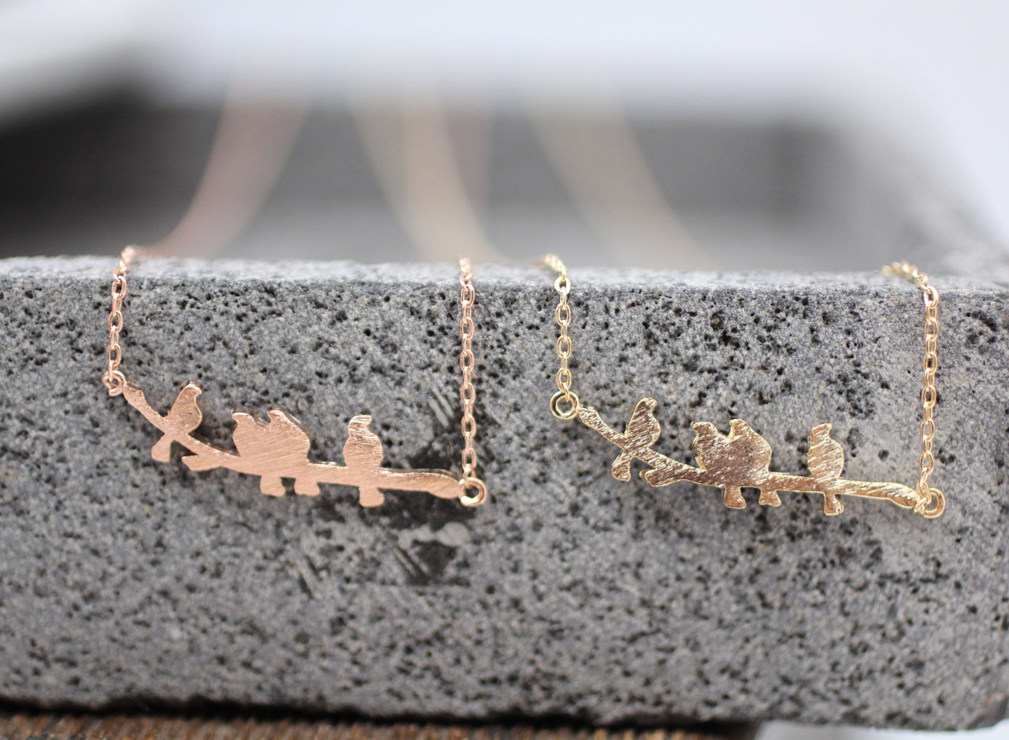 Birds on Branch Necklace, Leaves Branch Necklace Leaf and Birds Necklace, Branch Necklace