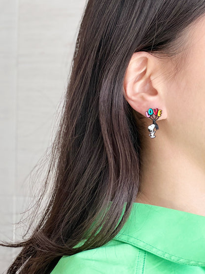 Cute Snoopy and Woodstock earrings, Love Snoopy and Woodstock Best Friend Ear jacket