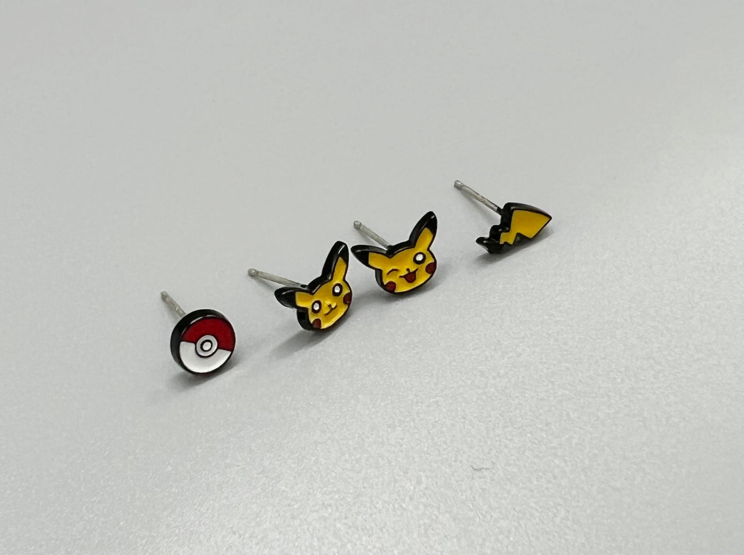 Pikachu Earrings, Pokemon ball Earrings character Stud earrings, cute earrings, kids earrings character jewelry