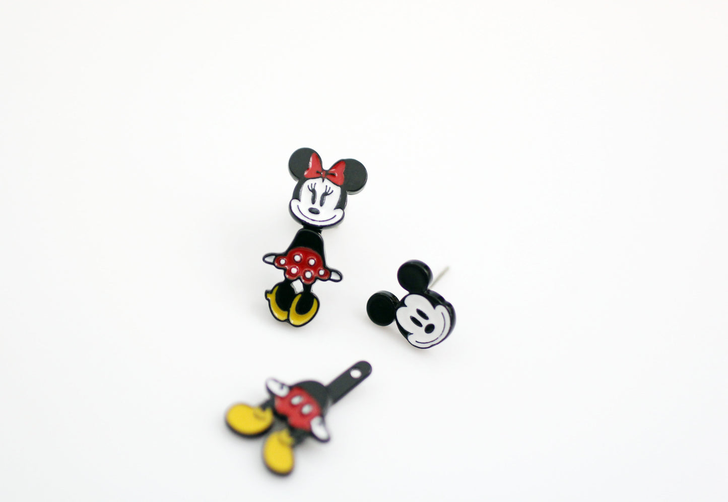 Disney-licensed Mickey Mouse and Minnie Mouse Unbalance Earrings, Disney Earrings