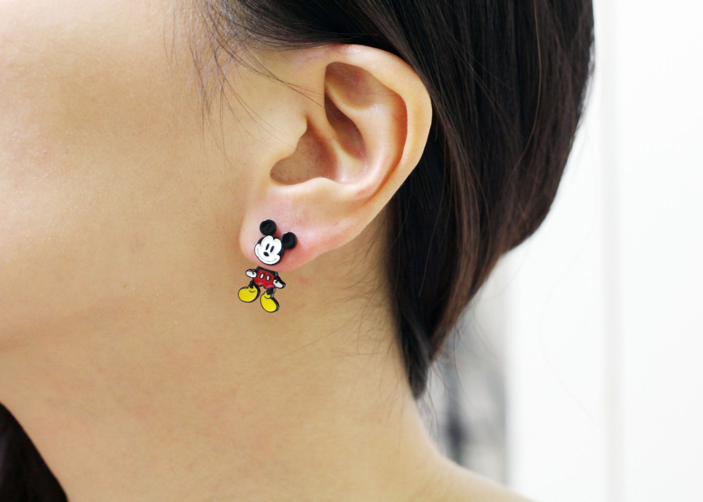 Disney-licensed Mickey Mouse and Minnie Mouse Unbalance Earrings, Disney Earrings