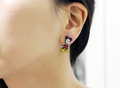 Disney-licensed Mickey Mouse and Minnie Mouse Unbalance Earrings, Disney Earrings