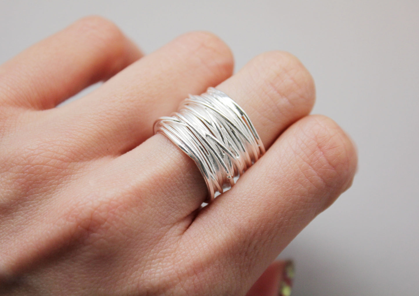 925 sterling silver Twig branch Ring in Gold / Silver, Branch ring, Tree ring, Thick ring