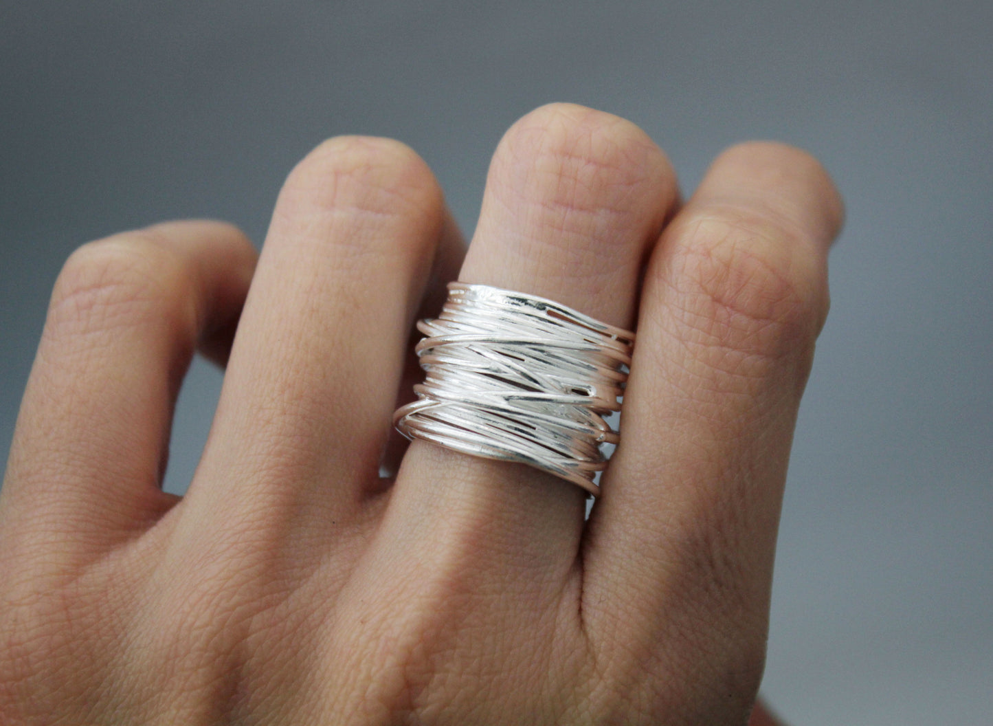 925 sterling silver Twig branch Ring in Gold / Silver, Branch ring, Tree ring, Thick ring