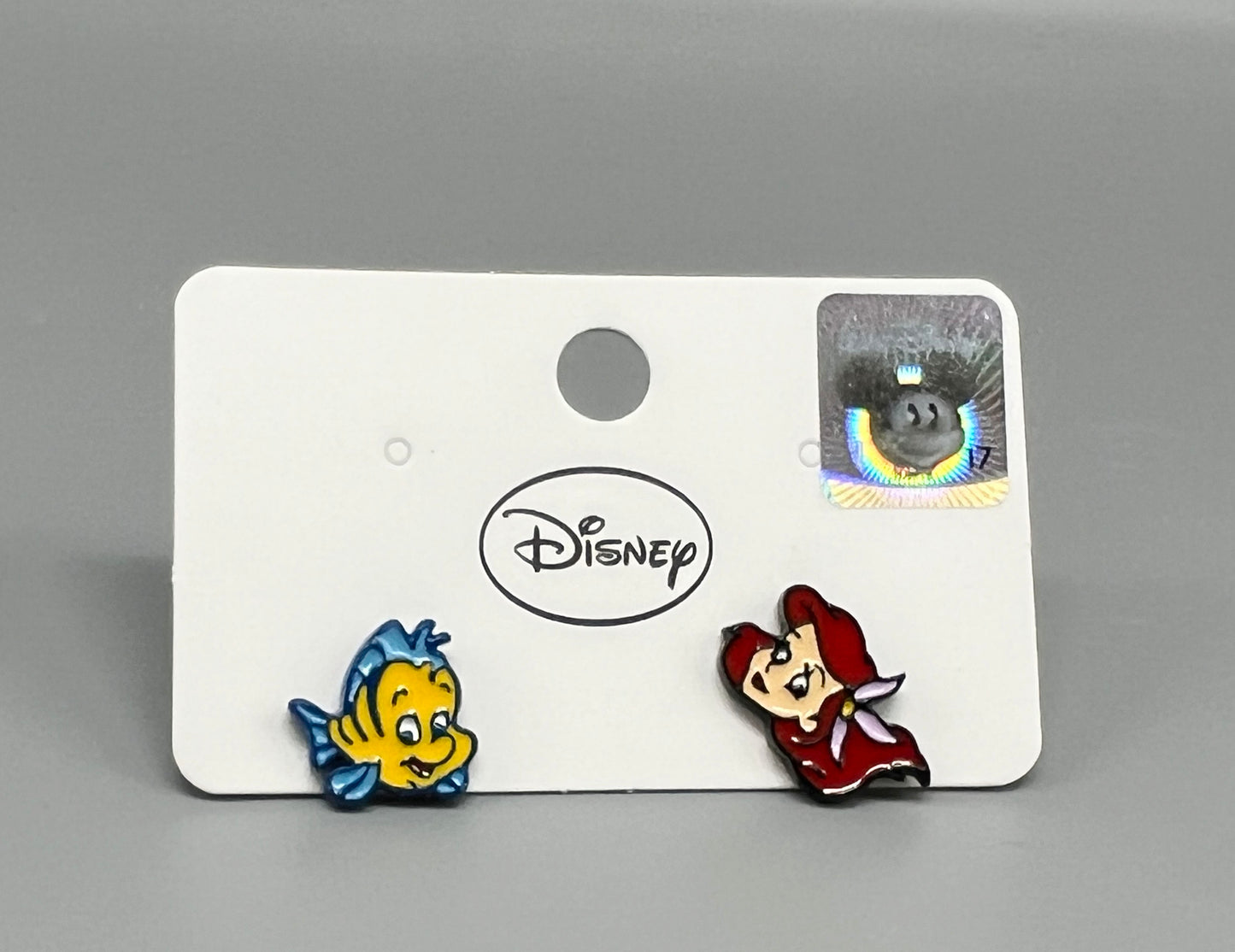 Disney-licensed Little mermaid and Alice in Wonderland earrings, Alice and Cheshire cat stud earrings