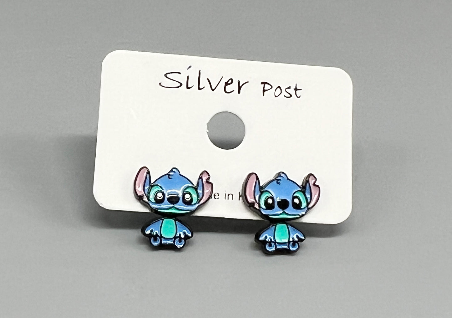 Disney-licensed Disney characters earrings, Lilo and Stitch Ear jackets drop earrings