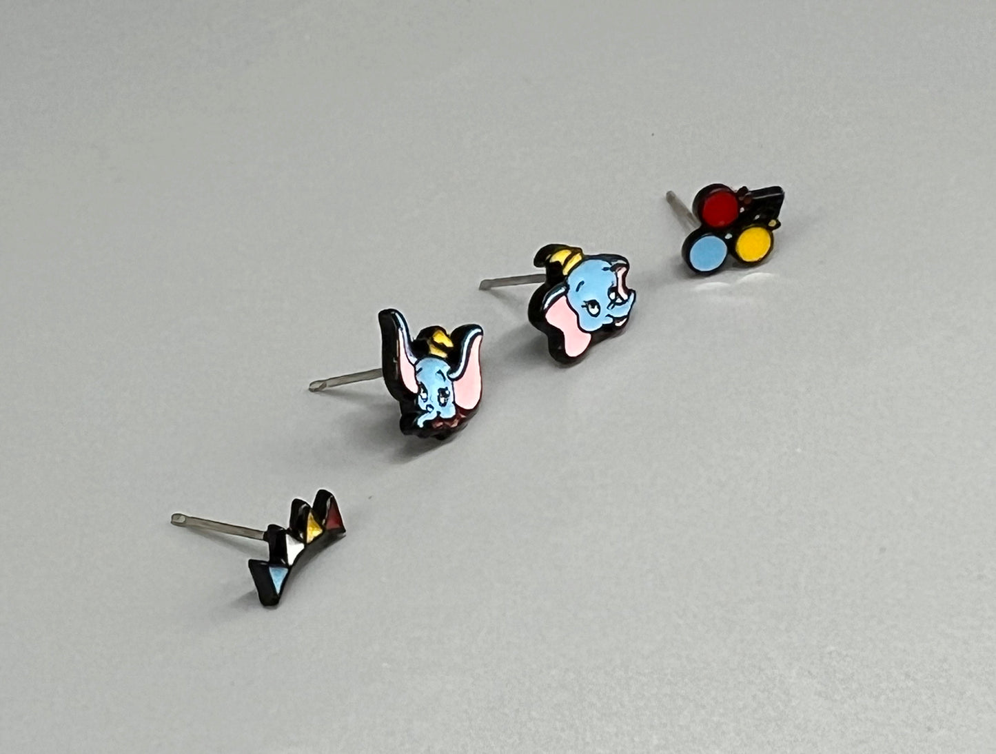 Cute Disney characters earrings set of 4, Marie cat , Dumbo stud earrings