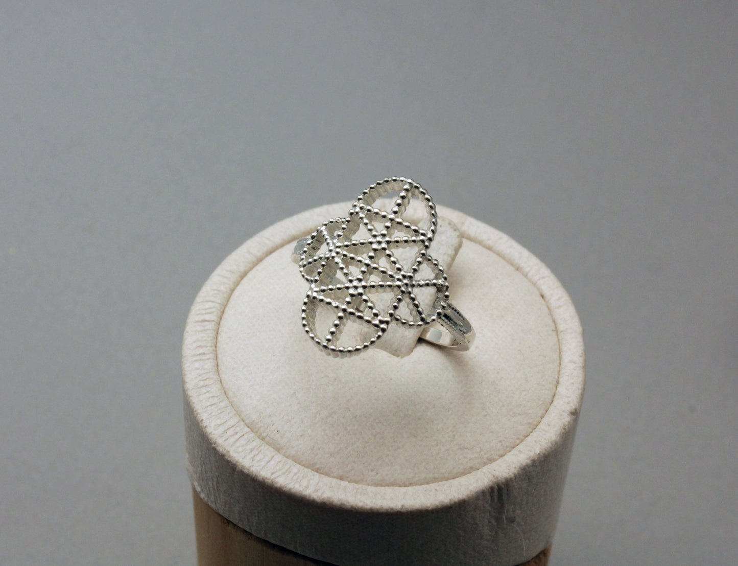 925 Sterling Silver  Lace pattern FILIGREE ring, Square shield Ring, Clover pattern FILIGREE ring