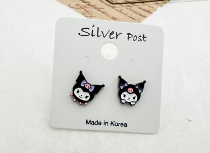 Sanrio stud earrings Kuromi , My Melody stud earrings, cute earrings