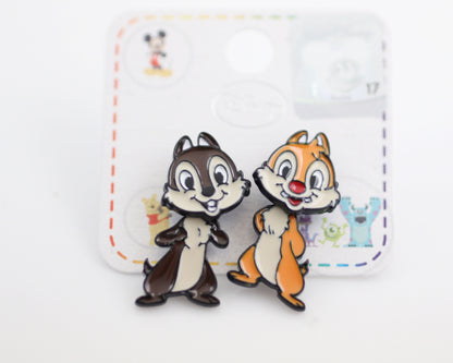 Cute Chip 'N' Dale earrings. chip and dale  Ear Jacket, Squirrel Earrings, Cartoon Earrings,