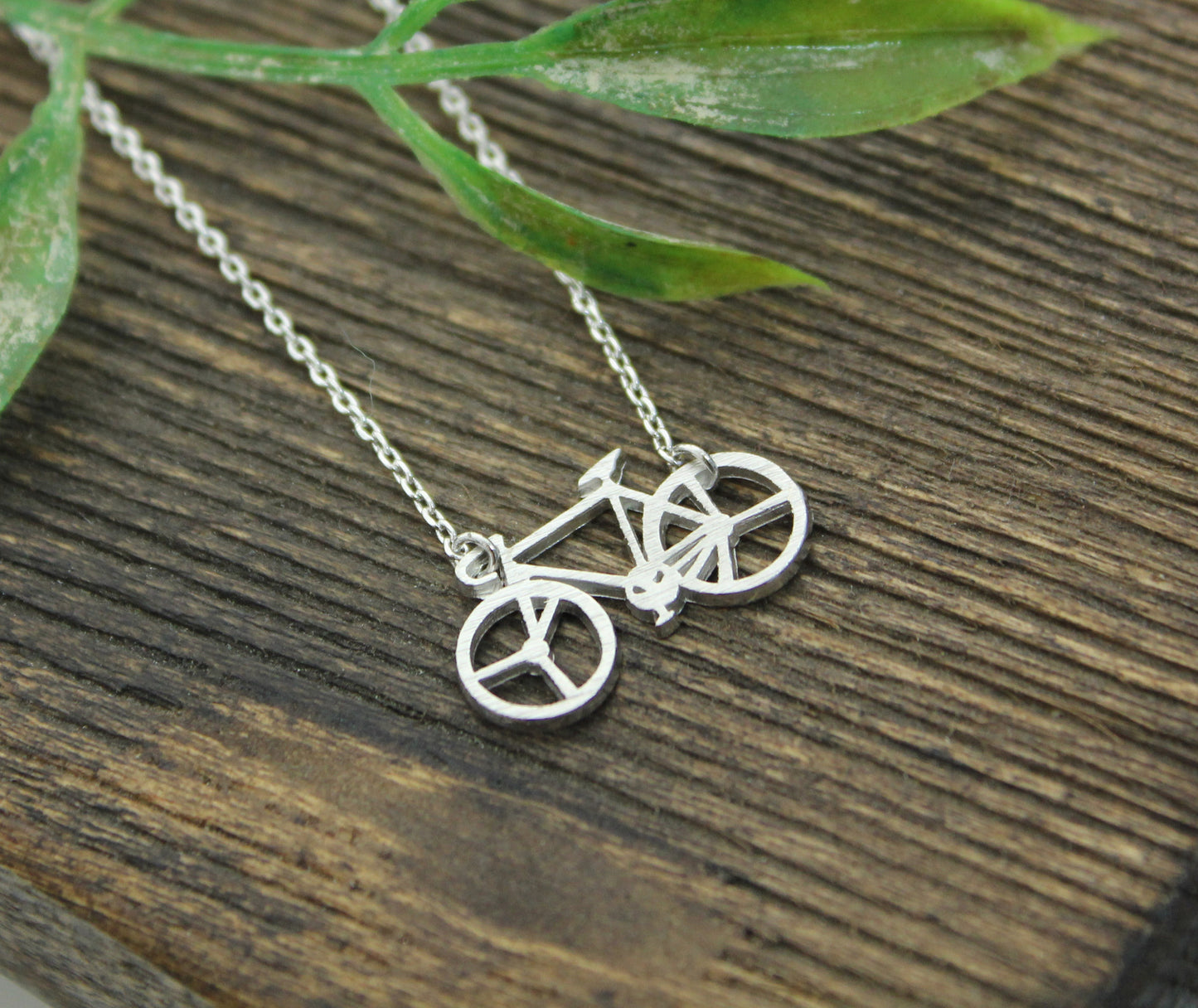 Bicycle necklace, Bike necklace pendant Necklace in silver color