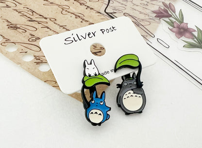 Totoro twoway earrings ,Totoro post earrings My neighbor Totoro stud earrings