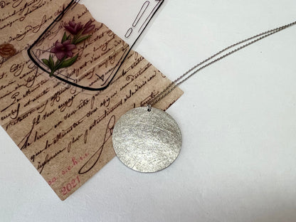 925 sterling silver Big Disc long necklaces,  Layered coin necklace, Coin Necklaces