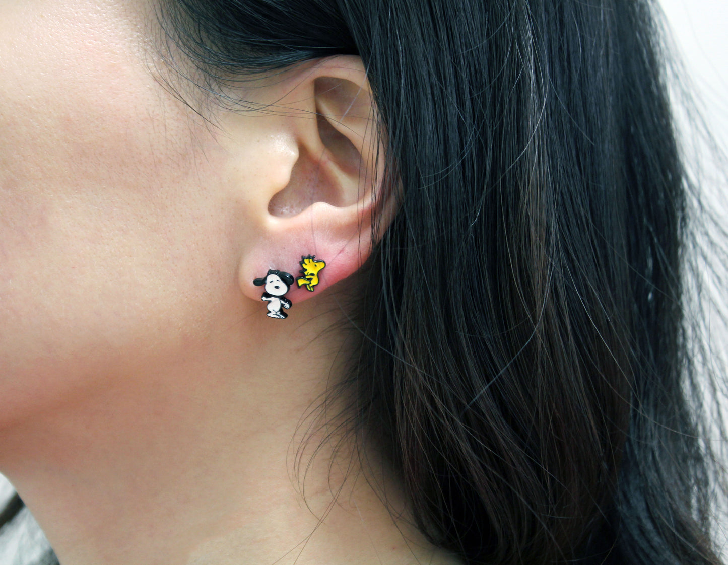 Cute Snoopy and Woodstock Best Friend Set of 3 Unbalance Earrings