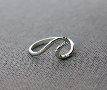 925 sterling silver Wave Ring, Surfing silver ring, Surf ring, Surfer gifts, Surfing Gift