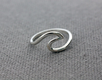 925 sterling silver Wave Ring, Surfing silver ring, Surf ring, Surfer gifts, Surfing Gift