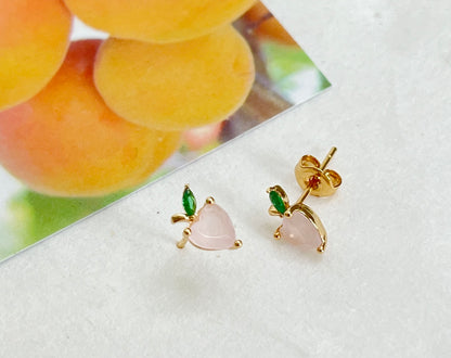 Various Summer Fruits cubic setting Earrings (Banana, Pineapple, Watermelon, Peach, Grape,Strawberry)