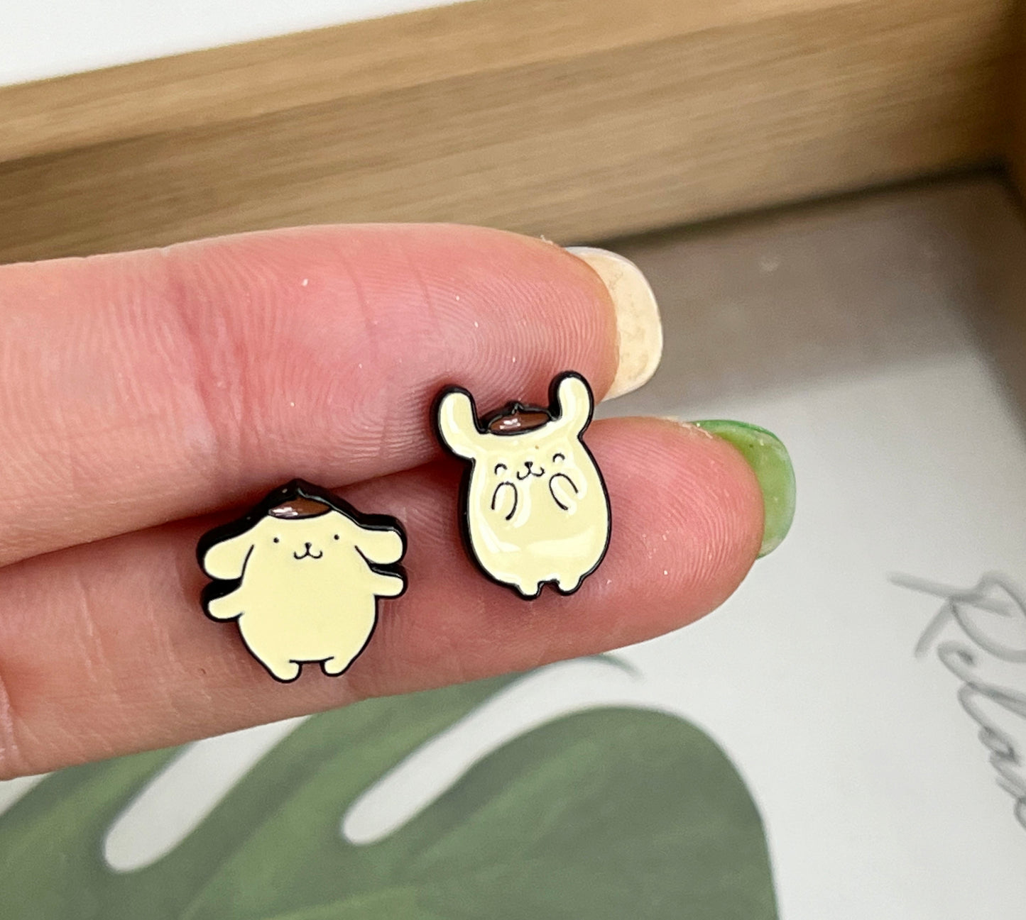 Sanrio stud earrings pompompurin earrings,Golden Retriever earrings